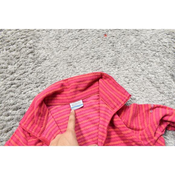Columbia Women's Small Pink Pullover Sweater, Polyester, Half Zip Fleece - Picture 7 of 7